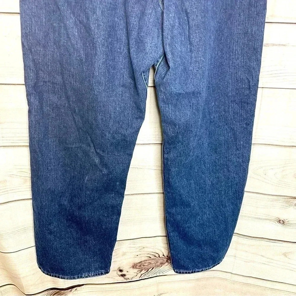 Lee Mens Blue Dungarees Jeans 42x32 Loose Fit - Picture 7 of 11